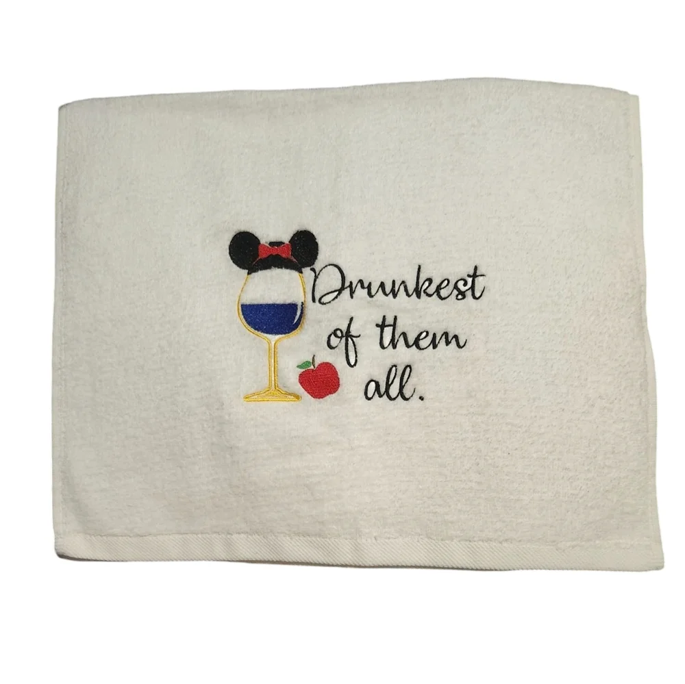 Drunkest Of Them All Embroidered Hand Towel